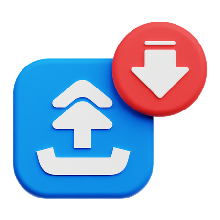 Decrease Fast Upload  3D Icon