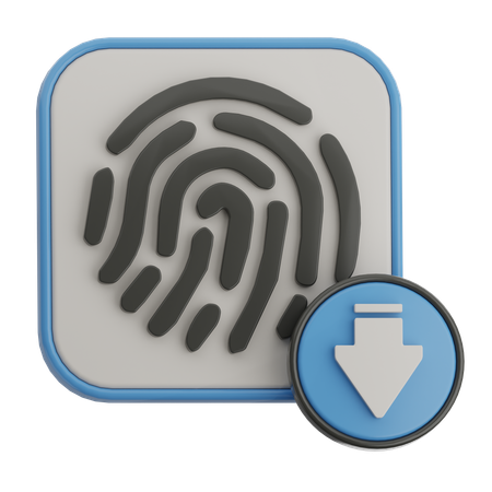 Decrease Fingerprint  3D Icon