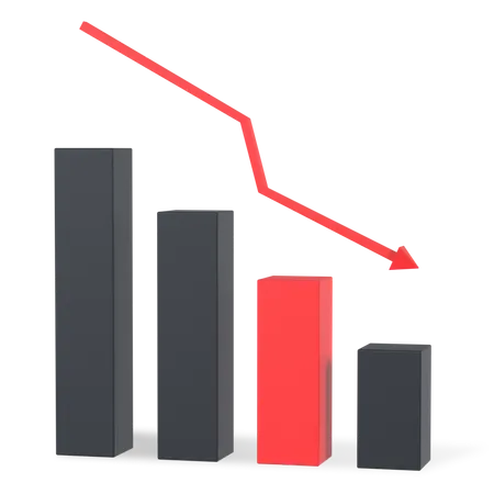 Decrease Graph  3D Illustration