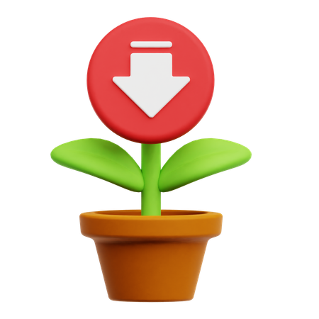 Decrease Growth  3D Icon