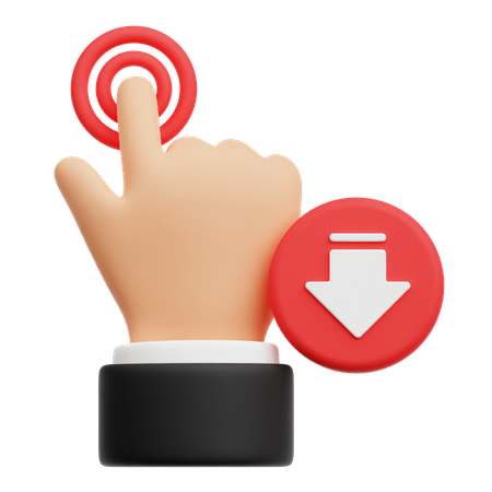 Decrease Hand Double Click  3D Icon