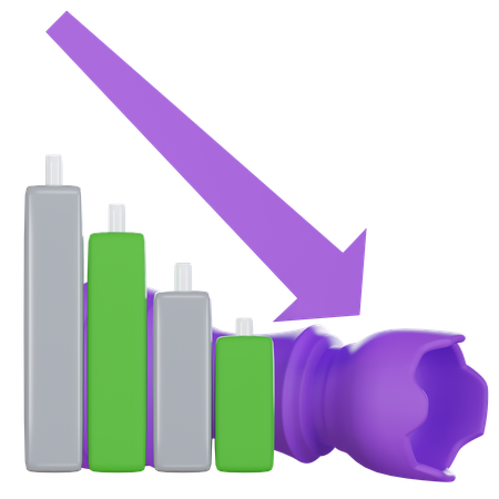 Decrease In Growth  3D Icon