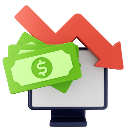 Decrease Money  3D Icon