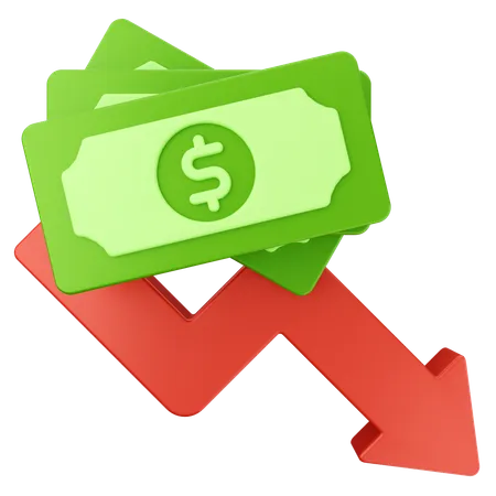 Decrease Money  3D Icon