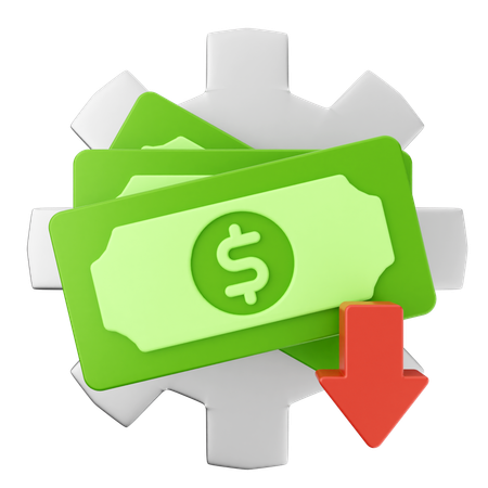 Decrease Money  3D Icon