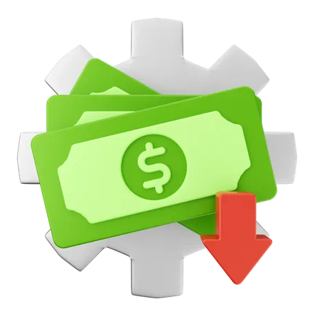 Decrease Money  3D Icon