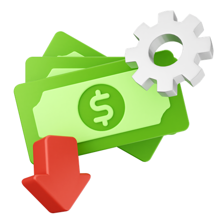 Decrease Money  3D Icon