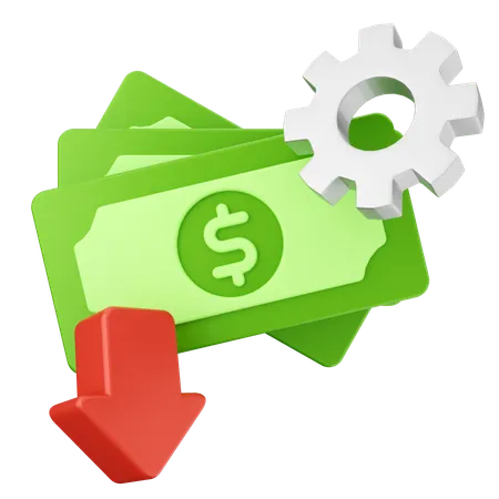 Decrease Money  3D Icon