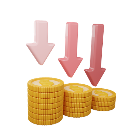 Decrease Money  3D Icon