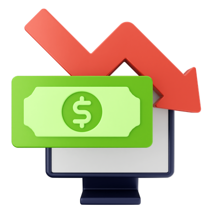 Decrease Money  3D Icon