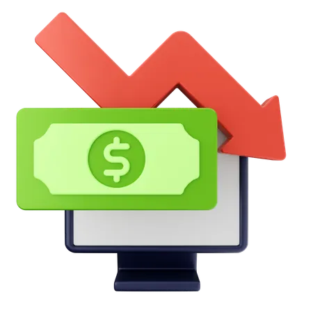 Decrease Money  3D Icon