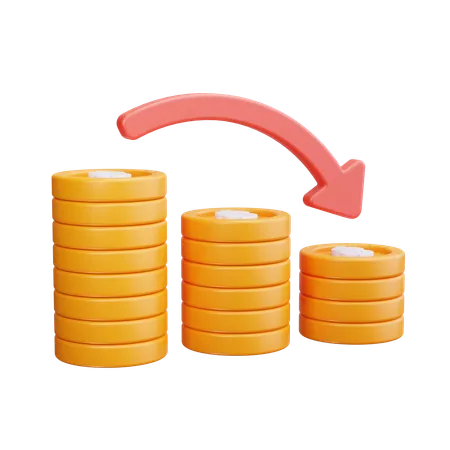 Decrease Money  3D Icon