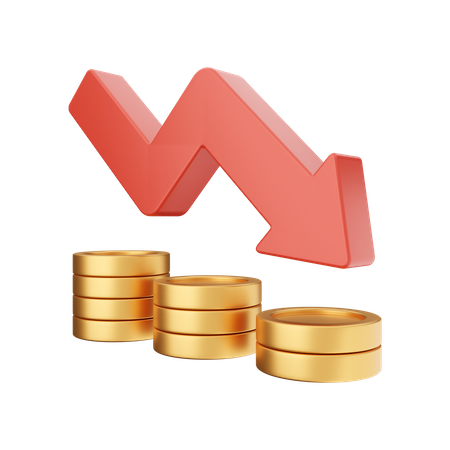 Decrease Money  3D Icon