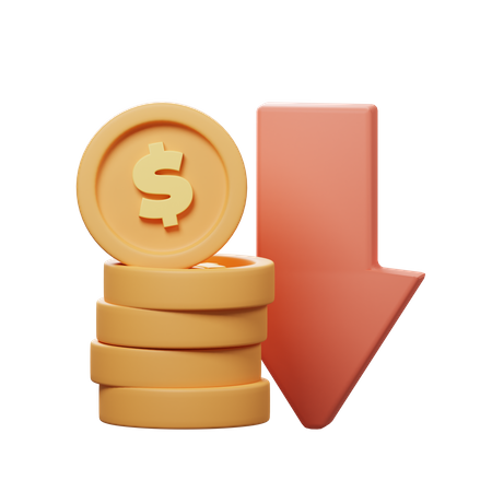 Decrease Price 3D Icon