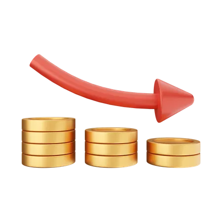 Decrease Profit  3D Icon