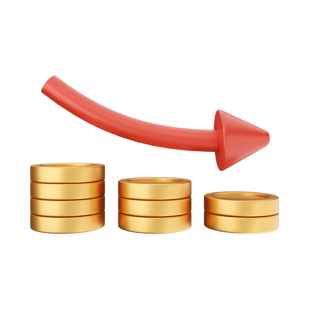 Decrease Profit  3D Icon