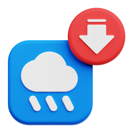Decrease Rainy 3D Icon
