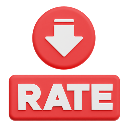 Decrease Rate 3D Icon