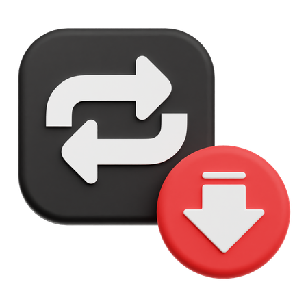 Decrease Repeat  3D Icon