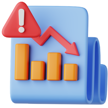 Decrease Report  3D Icon