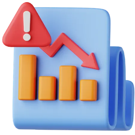 Decrease Report  3D Icon