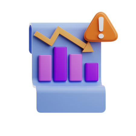 Decrease Report  3D Icon