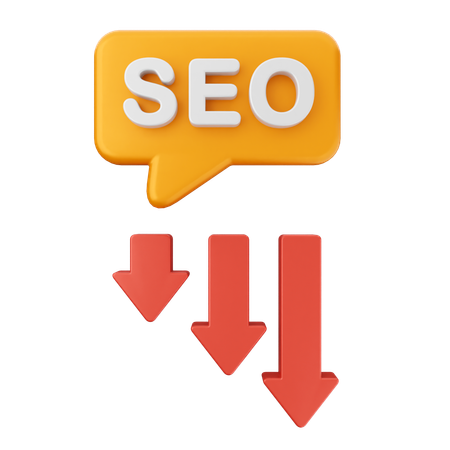 Seo 감소  3D Icon