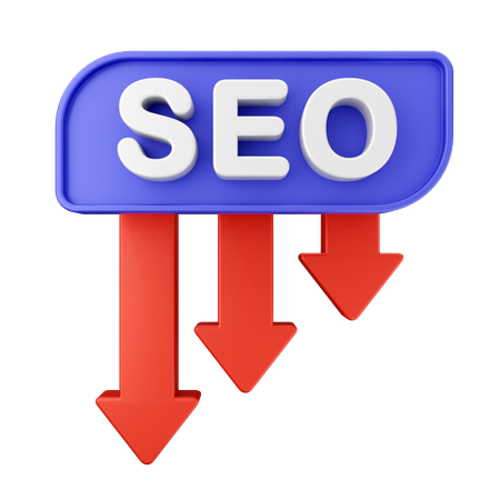 Decrease Seo  3D Icon