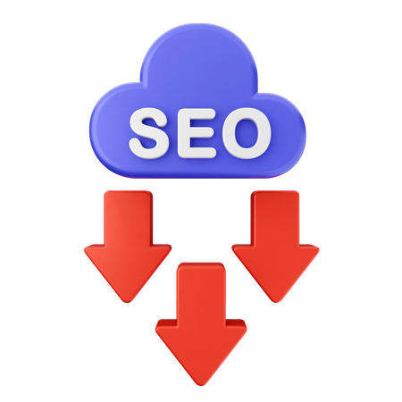 Decrease Seo  3D Icon