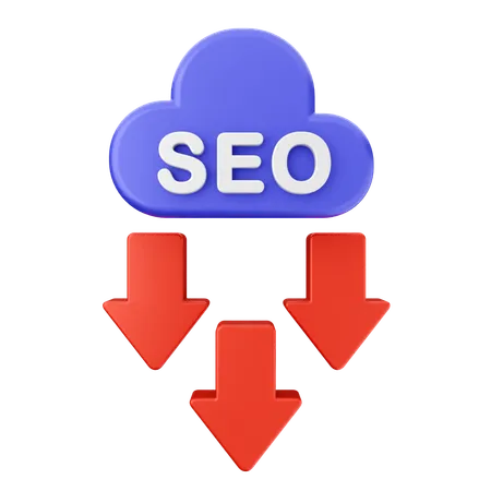 Decrease Seo  3D Icon