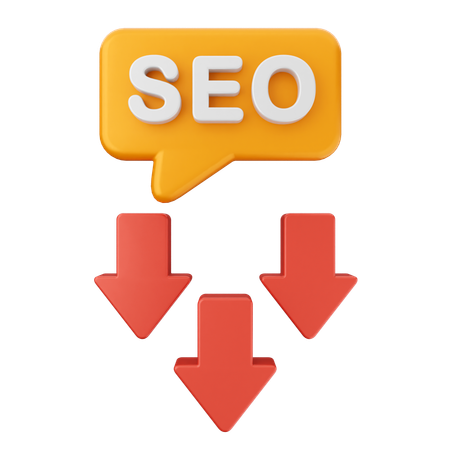 Decrease Seo  3D Icon