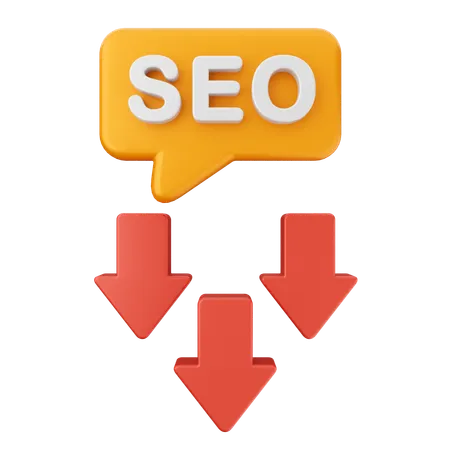 Decrease Seo  3D Icon