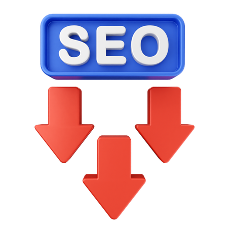 Decrease Seo  3D Icon