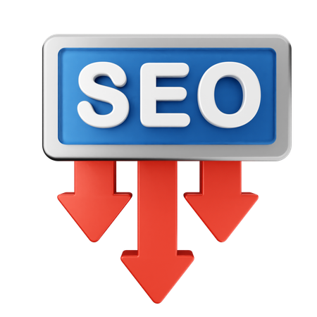 Decrease Seo  3D Icon