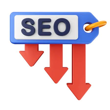 Decrease Seo  3D Icon