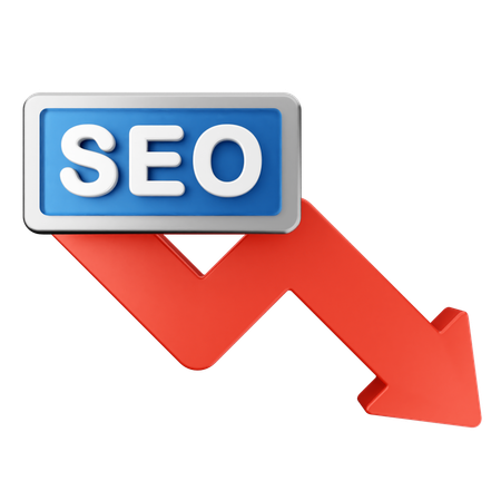 Decrease Seo  3D Icon