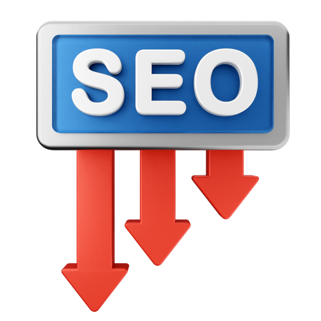 Decrease Seo  3D Icon