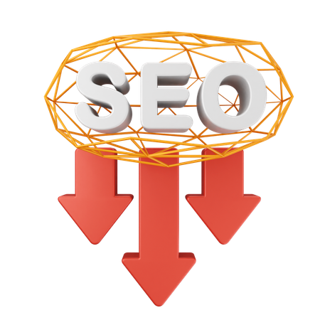 Decrease Seo  3D Icon