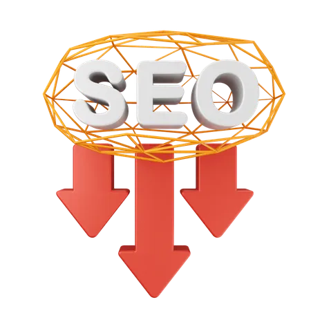 Decrease Seo  3D Icon