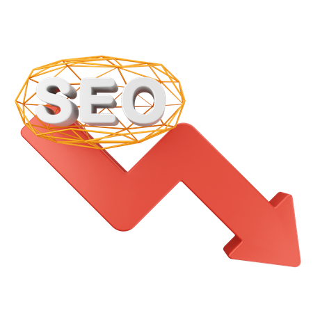 Decrease Seo  3D Icon