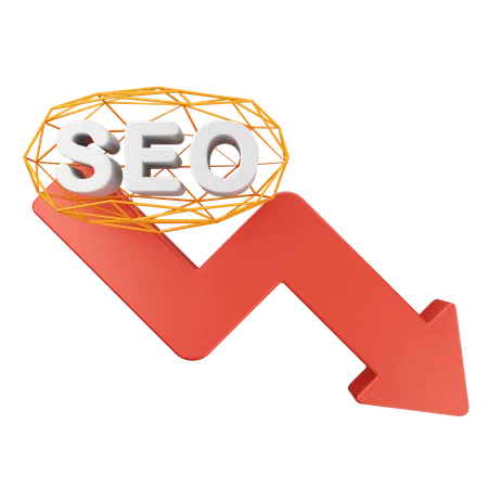 Decrease Seo  3D Icon