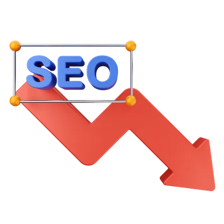 Decrease Seo  3D Icon