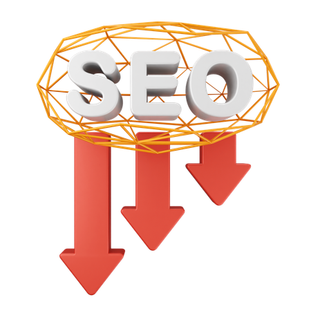 Decrease Seo  3D Icon