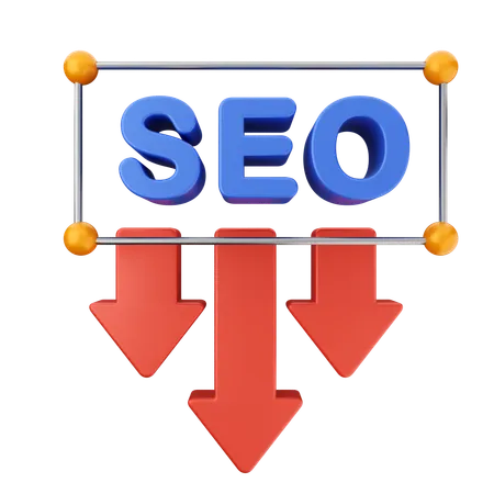 Decrease Seo  3D Icon