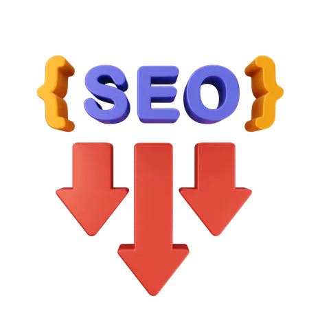 Decrease Seo  3D Icon