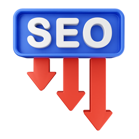 Decrease Seo  3D Icon