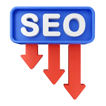 Decrease Seo  3D Icon