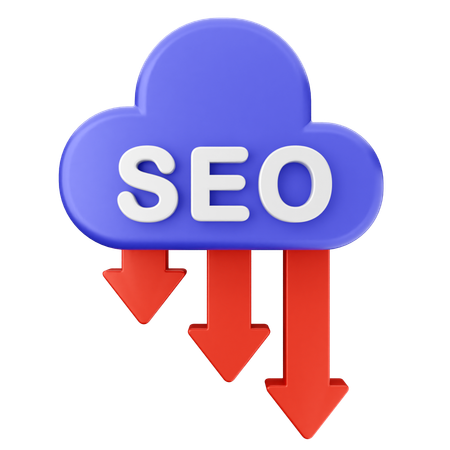 Decrease Seo  3D Icon