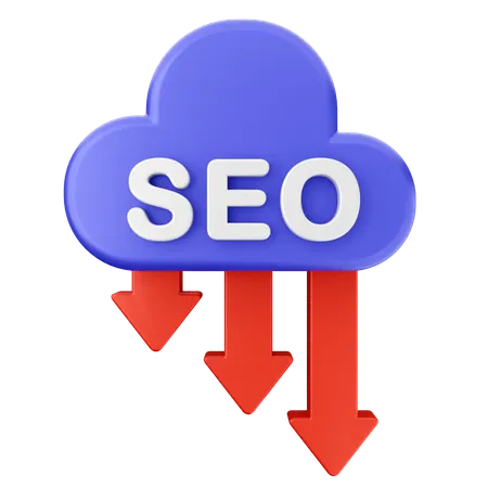 Decrease Seo  3D Icon