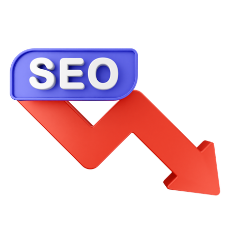 Decrease Seo  3D Icon